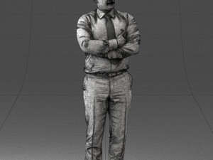 man in white dress 0108 3d print ready Modelo de impresión 3D