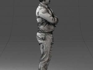 man in white dress 0108 3d print ready Modelo de impresión 3D