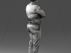man in white dress 0108 3d print ready Modelo de impresión 3D