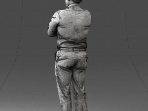 man in white dress 0108 3d print ready Modelo de impresión 3D