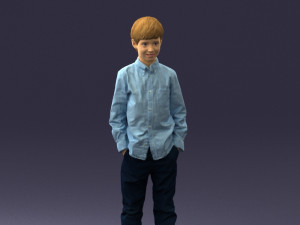 barefoot boy inpose 0104 3d print ready Modello di stampa 3D