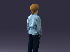 barefoot boy inpose 0104 3d print ready Modello di stampa 3D
