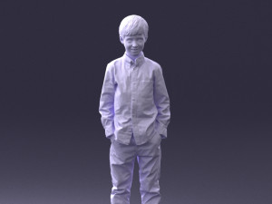 barefoot boy inpose 0104 3d print ready Modello di stampa 3D