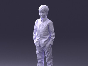 barefoot boy inpose 0104 3d print ready Modello di stampa 3D