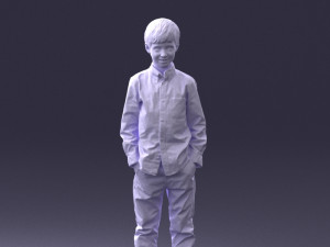 barefoot boy inpose 0104 3d print ready Modello di stampa 3D