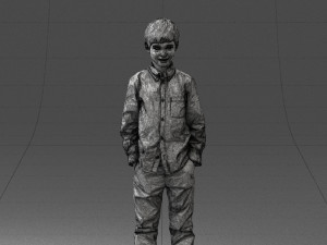 barefoot boy inpose 0104 3d print ready Modello di stampa 3D
