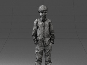 barefoot boy inpose 0104 3d print ready Modello di stampa 3D