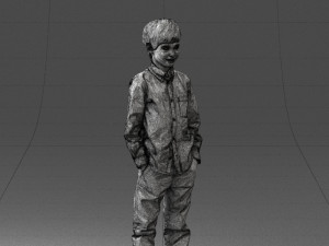 barefoot boy inpose 0104 3d print ready Modello di stampa 3D