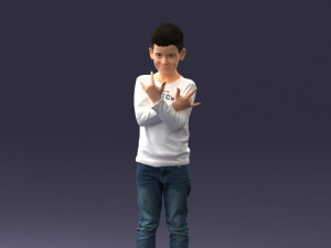 boy in pose 0105 3d print ready Modelo de Impressão 3D