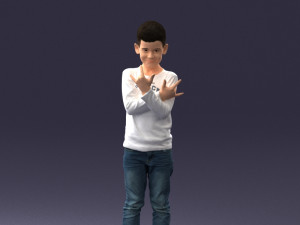 boy in pose 0105 3d print ready 3D 프린트 모델