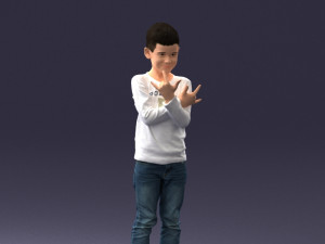 boy in pose 0105 3d print ready 3D 프린트 모델