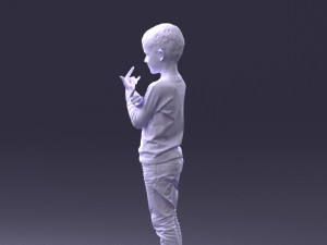 boy in pose 0105 3d print ready 3D 프린트 모델