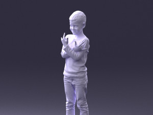 boy in pose 0105 3d print ready 3D 프린트 모델