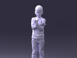 boy in pose 0105 3d print ready 3D 프린트 모델