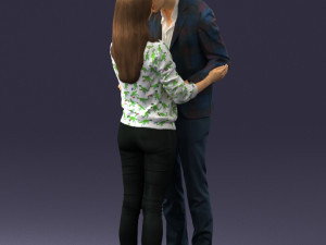 kissing couple 0110 3D-Modell