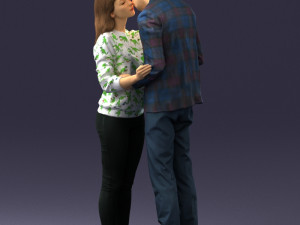 kissing couple 0110 3D-Modell