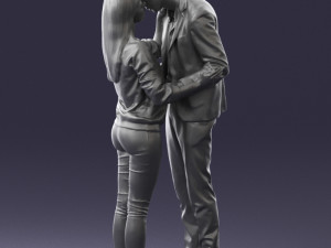 kissing couple 0110 3D-Modell