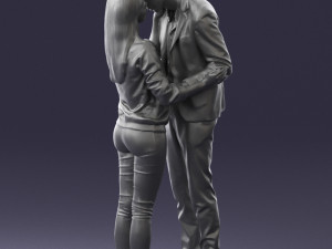 kissing couple 0110 3D-Modell
