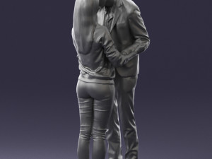 kissing couple 0110 3D-Modell