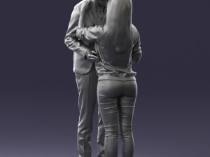 kissing couple 0110 3D-Modell