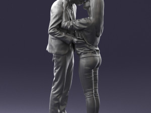 kissing couple 0110 3D-Modell