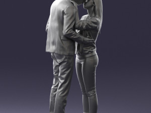 kissing couple 0110 3D-Modell