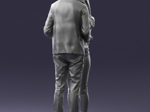 kissing couple 0110 3D-Modell