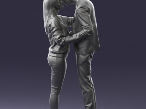 kissing couple 0110 3D-Modell