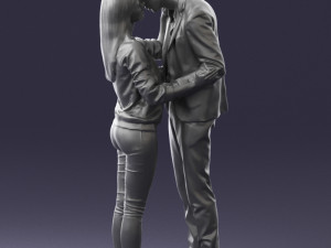 kissing couple 0110 3D-Modell
