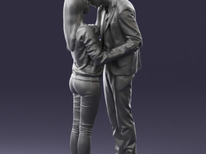 kissing couple 0110 3D-Modell