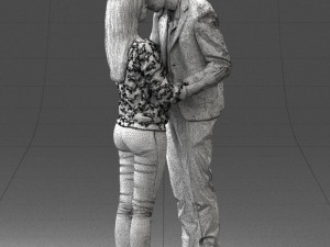 kissing couple 0110 3D-Modell