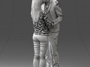 kissing couple 0110 3D-Modell
