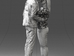 kissing couple 0110 3D-Modell