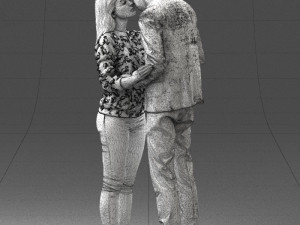 kissing couple 0110 3D-Modell