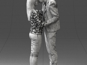 kissing couple 0110 3D-Modell