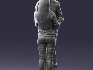 000444 Realistic Young Couple Embracing 3dp 3D Print Model