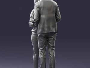 000444 Realistic Young Couple Embracing 3dp 3D Print Model