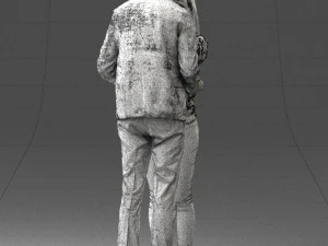 000444 Realistic Young Couple Embracing 3dp 3D Print Model