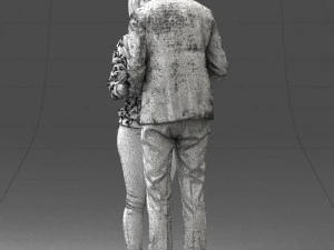 000444 Realistic Young Couple Embracing 3dp 3D Print Model