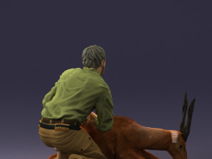 hunter and antelope 0112 3D Модель