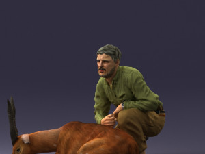 hunter and antelope 0112 3D Модель
