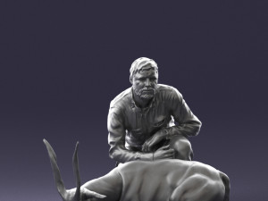 hunter and antelope 0112 3d print ready 3D-Druckmodell