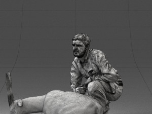 hunter and antelope 0112 3d print ready 3D-Druckmodell