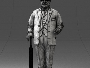 man in light suit 0115 Modelo 3D