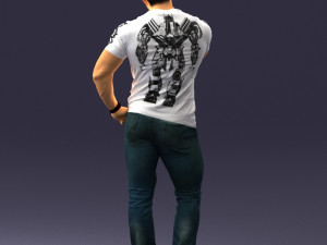 man in pose 0117 Model 3D