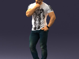 man in pose 0117 Model 3D