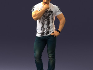 man in pose 0117 Model 3D