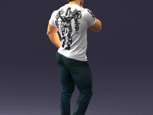 000451 Casual Muscular Man Thinking Pose 3dp 3D Print Model