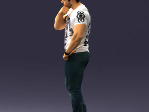 000451 Casual Muscular Man Thinking Pose 3dp 3D Print Model