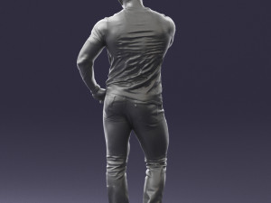man in pose 0117 3d print ready 3D Print Model
